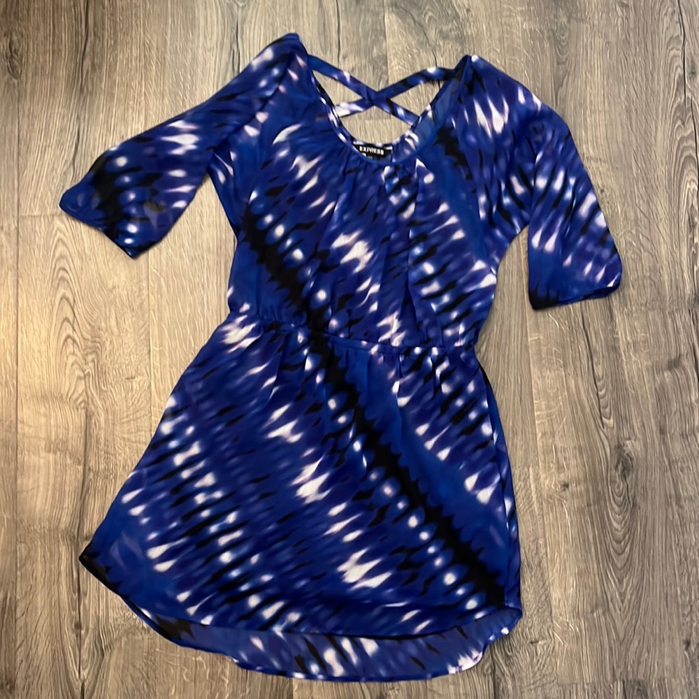 Women’s Express Dress with Sheer Overlay